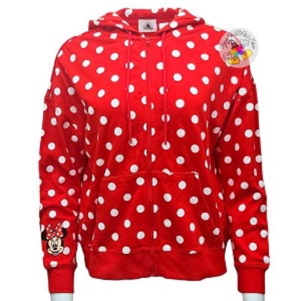 Disney Red and White Polka Dot Sweatshirt